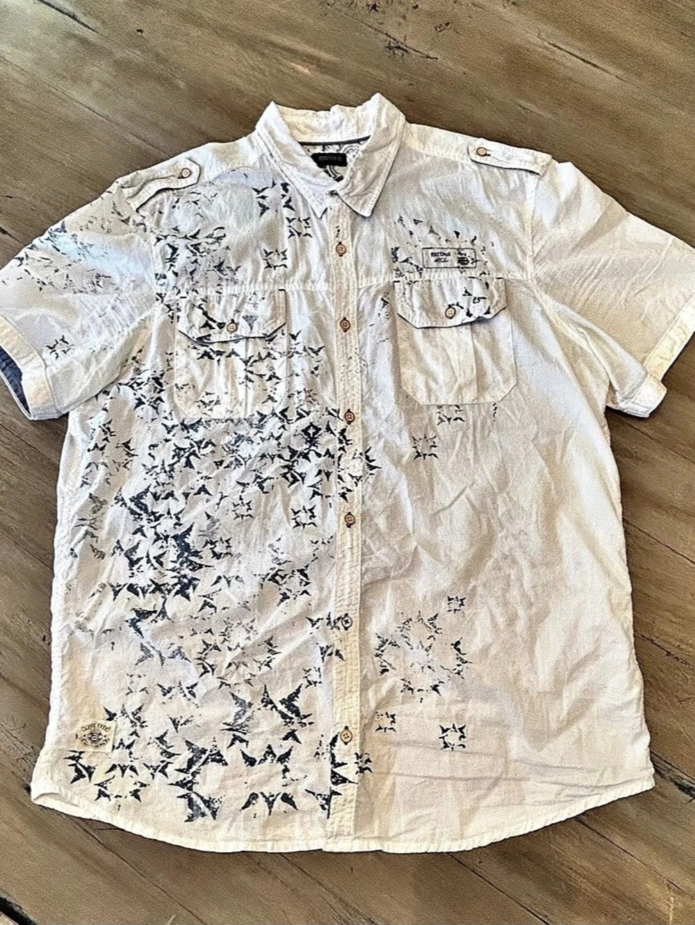 Buffalo David Bitton Printed Short Sleeve Shirt Size Medium